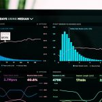 Analytics dashboard on a laptop showing usage trends and customer churn signals